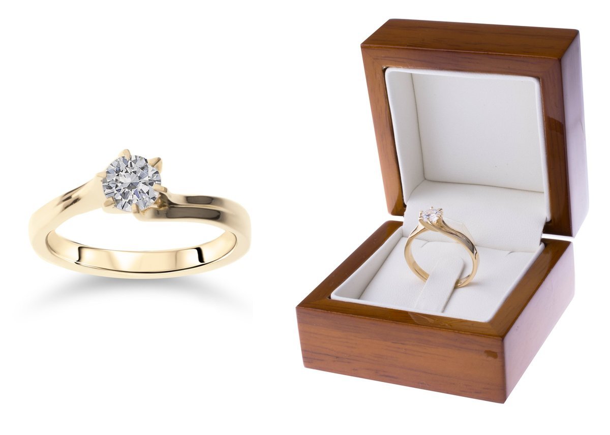 ZŁOTY PIERŚCIONEK ZARĘCZYNOWY 585 FN122 Rozmiar:8