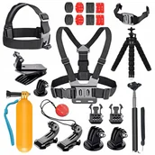 Akcesoria do kamer sportowych - ZESTAW AKCESORIA DO GOPRO HERO 12 11 10 9 8 7 6 DJI UCHWYT MOCOWANIE KAMER - miniaturka - grafika 1
