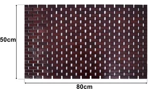 Bambusowa mata łazienkowa - c. brąz - Dywaniki łazienkowe - miniaturka - grafika 1