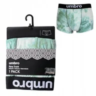 Majtki męskie - UMBRO Bokserki Męskie Przylegające 225171 ZIELONE Rozmiar XXL - miniaturka - grafika 1