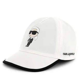 Czapka z daszkiem KARL LAGERFELD Z30574 Biały - Czapki dla dzieci - miniaturka - grafika 1