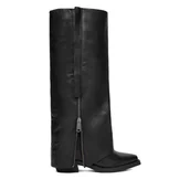 Kozaki damskie - Kozaki G-Star Raw EO-YUKI-25FW65 Czarny - miniaturka - grafika 1