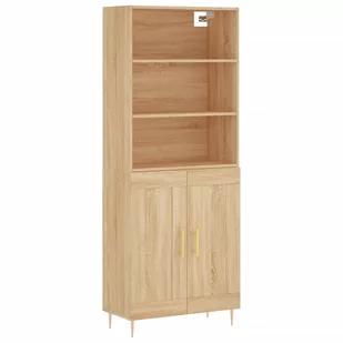 Witrynka, dąb sonoma, 69,5x34x180 cm, materiał drewnopochodny Lumarko! - Witryny Witrynka, dąb sonoma, 69,5x34x180 cm, materiał drewnopochodny Lumarko! - Witryny - miniaturka - grafika 1