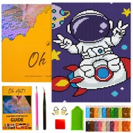 Zabawki kreatywne - Haft Diamentowy ramka dla dzieci Diamond Painting Mozaika 20x30 cm Oh Art! - miniaturka - grafika 1