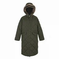 Kurtki i kamizelki sportowe damskie - Płaszcz damski Regatta Freyla Rozmiar: XXL / Kolor: ciemnozielony - miniaturka - grafika 1