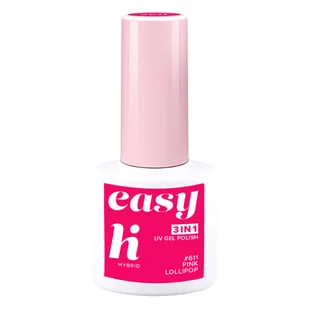 Hi Hybrid Lakier hybrydowy Easy 3w1, 611 Pink Lollipop - Lakiery hybrydowe - miniaturka - grafika 1