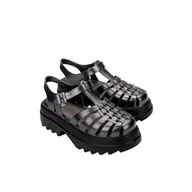 Sandały damskie - Melissa Possession Platform II Ad Black Silver Sandały Damskie Czarne 38 - miniaturka - grafika 1