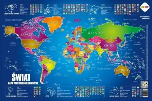 Plansza edukacyjna Mapa Świata HAPPY COLOR - Podkładki na biurko - miniaturka - grafika 1