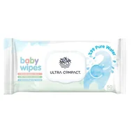 Chusteczki nawilżane - Chusteczki Nawilżane ULTRA COMPACT 50 szt 99% Pure Water Dla Dzieci Klips - miniaturka - grafika 1