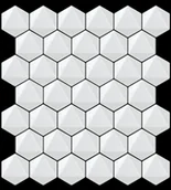 Płytki ceramiczne - Mozaika 3D Hex snow glossy 27,4x30,0 Manufaktura Parczówek - miniaturka - grafika 1