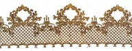 Dodatki do ciast w proszku - Koronka cukrowa złota ozdoby na tort dekoracje urodzinowe koronki wzór - miniaturka - grafika 1