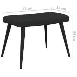 Lumarko Fotel z podnóżkiem, czarny, obity tkaniną - Fotele - miniaturka - grafika 13