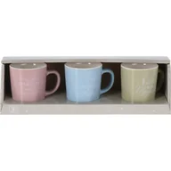 Kubki - EH 3-częściowy zestaw kubków porcelanowych Tea time, 100 ml - miniaturka - grafika 1