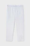 Spodnie i spodenki dla dziewczynek - Mayoral legginsy dziecięce kolor biały gładkie - miniaturka - grafika 1