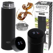 Kubki termiczne - KUBEK TERMICZNY TERMOS 473ml LED Z TEMPERATURĄ NA KAWĘ HERBATĘ DO SAMOCHODU CAMRY | CR4507BK - miniaturka - grafika 1