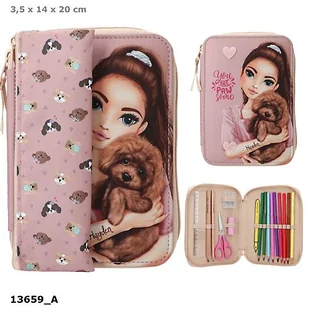 Piórnik Duo Z Wyposażeniem Z Saszetką Top Model Doggy 13659A - Piórniki - miniaturka - grafika 1