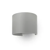 Lampy ogrodowe - V-tac kinkiet zewnętrzny LED VT-759 6W 3000K 660lm szary okrągły IP65 A+ SKU 7083 7083 - miniaturka - grafika 1