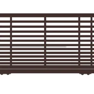 Ogrodzenia - Polbram Brama przesuwna teleskopowa Bali II 6x1,5 m lewa brązowa automat - miniaturka - grafika 1