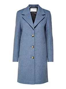 SELECTED FEMME Płaszcz damski z mieszanki wełny, Stonewash, 42 - Płaszcze damskie - miniaturka - grafika 1