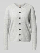 Swetry damskie - Kurtka z dzianiny z okrągłym dekoltem model ‘ORLEAN’ - miniaturka - grafika 1