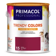 Farby wewnętrzne - Primacol Farba Trendy Colors bordowa (15) 2,5 l PROFESSIONAL - miniaturka - grafika 1