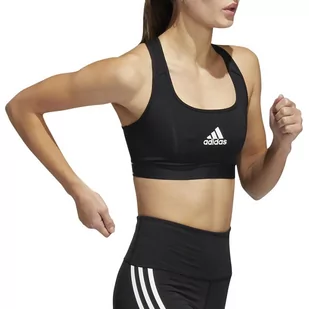Biustonosz sportowy adidas Powerreact Training Medium Support HE9068 - czarny - Adidas - Bielizna sportowa damska - miniaturka - grafika 1