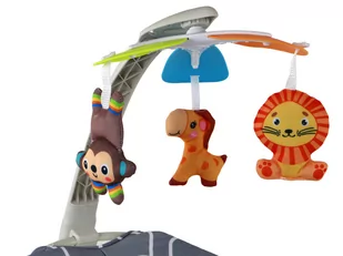 Leżaczek Bujaczek 2w1 Dziecięcy Fotelik Stoliczek Dźwięki Wibracje Żyrafa - Leżaczki i huśtawki - miniaturka - grafika 3