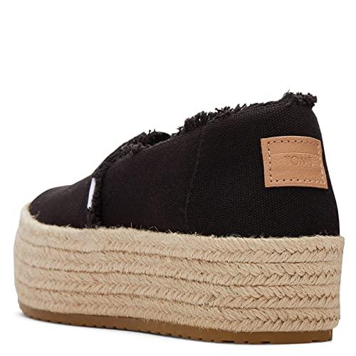 TOMS Valencia Platform damskie espadryle, Czarny, 43.5 EU