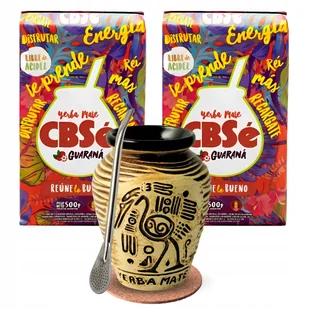 Zestaw Yerba Mate CBSe Energia Guarana + Matero Bombilla Podkładka - Yerba Mate - miniaturka - grafika 1