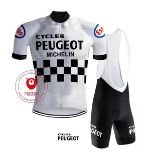 Camisola de ciclismo Racing Peugeot Branco - RedTed - Koszulki rowerowe - miniaturka - grafika 1