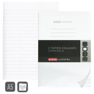 Wkłady do notatnika A5 My.Book linia 2x40k HERLITZ - Etykiety samoprzylepne i bloki etykiet - miniaturka - grafika 1