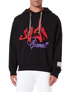 Just Cavalli Bluza męska, 900 czarna, XS - Bluzy męskie - miniaturka - grafika 1