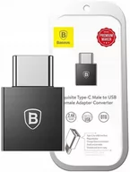 Złącza, przejściówki, adaptery - Baseus Adapter Usb do Usb-c 2,4A Czarny - miniaturka - grafika 1