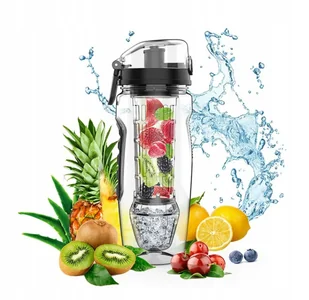 Sportowy Bidon na wodę Butelka z Wkładem Do Mrożenia Owoce Infuser - Shakery i bidony sportowe Sportowy Bidon na wodę Butelka z Wkładem Do Mrożenia Owoce Infuser - Shakery i bidony sportowe - miniaturka - grafika 1