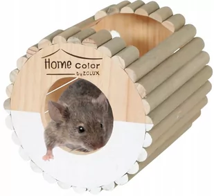Zolux Domek drewniany Home Color z bali M 190x190x190 mm 209766 - Akcesoria dla gryzoni - miniaturka - grafika 1