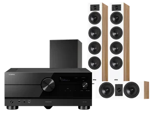 Kino domowe Yamaha RX-A6A (czarny) + Diva 6 + 7 (dąb) + BASSO 880 (czarny) - Kino domowe - miniaturka - grafika 1
