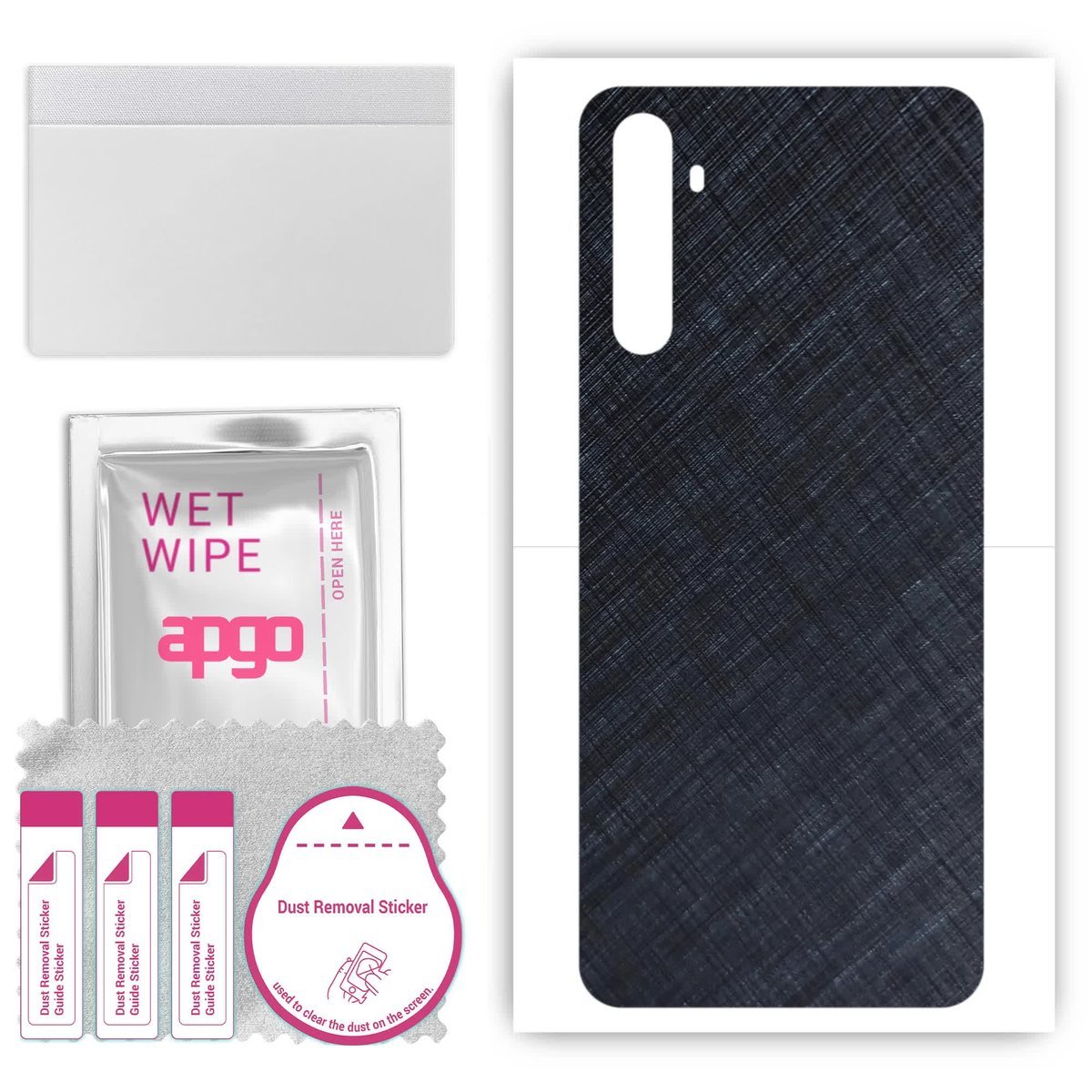 Folia naklejka skórka strukturalna na TYŁ do Realme Narzo - Tytan Niebieski - apgo SKINS