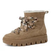 Śniegowce damskie - Tamaris Damskie buty WL Lace Boot 1-26274-45 śniegowce, beżowe, 39 EU, beżowy, 39 EU - miniaturka - grafika 1