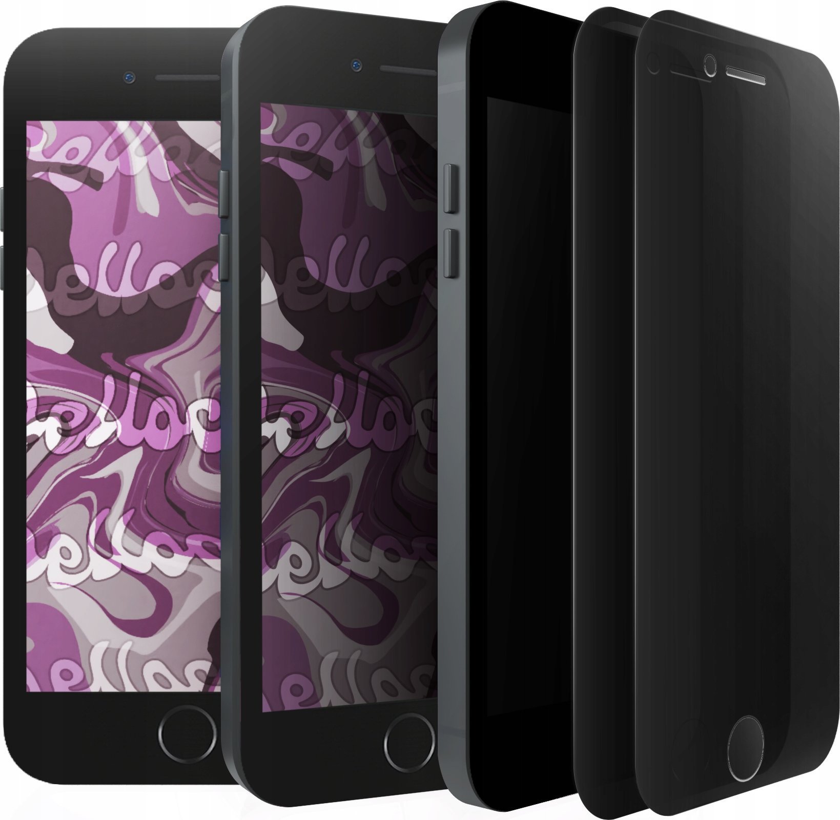 Hello Case [2-pak] Szkło Hartowane Do iPhone 7 / 8 SE 2020 / 2022 Prywatyzujące