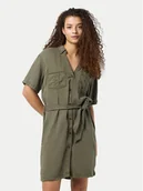 Sukienki - Noisy May Sukienka koszulowa Nera 27033063 Zielony Relaxed Fit - miniaturka - grafika 1