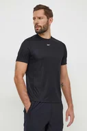 Koszulki męskie - Reebok t-shirt do biegania kolor czarny wzorzysty - miniaturka - grafika 1