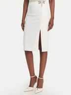 Spódnice - Elisabetta Franchi Spódnica ołówkowa GO-147-61E2-V320 Biały Regular Fit - miniaturka - grafika 1