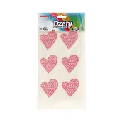 Pasmanteria - Dżety samoprzylepne serca - różowe Brewis DS56 - miniaturka - grafika 1