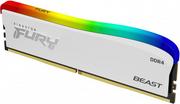 Kingston FURY Beast RGB Biała 8GB [1x8GB 3200MHz DDR4 CL16 DIMM]