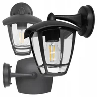 Lampy ogrodowe - Kinkiet Zewnętrzny Lampa Elewacyjna LED Ogrodowa 1X E27 Czarna IP54 - miniaturka - grafika 1