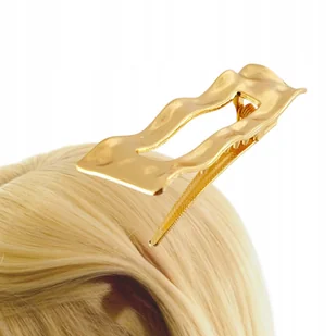 Spinka do włosów Złota Metalowa Tukan Klamra - Ozdoby do włosów - miniaturka - grafika 1