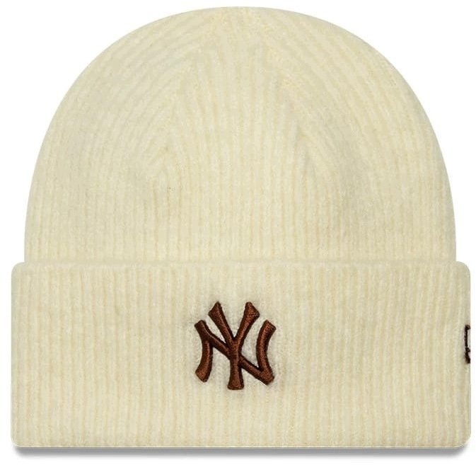 New Era Wmns Wide Cuff Beanie New York Yankees Hat Beżowe One size 60915815