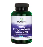 Witaminy i minerały - SWANSON Health Products Triple Magnesium Complex 400 mg 300 kapsułek - miniaturka - grafika 1
