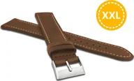 Akcesoria do smartwatchy - Lavvu LAVVU XXL Podwójnie szyty brązowy pasek SPORT z luksusowej skóry Top Grain - 20 XXL - miniaturka - grafika 1