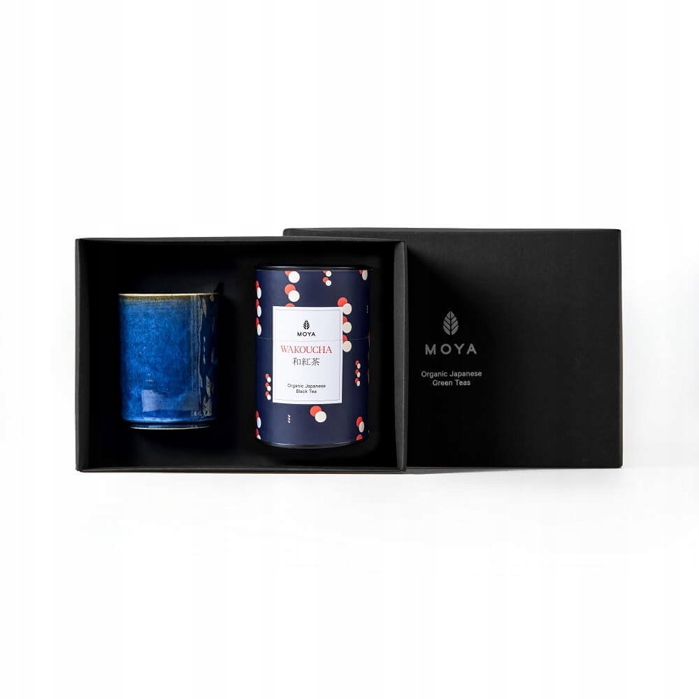 Zestaw prezentowy organiczna czarna herbata Moya Wakocha i kubek Kaze